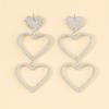 Exquisite and Fashionable Heart-shaped Earrings with Luxurious Zirconia, Perfect for Any Occasion
