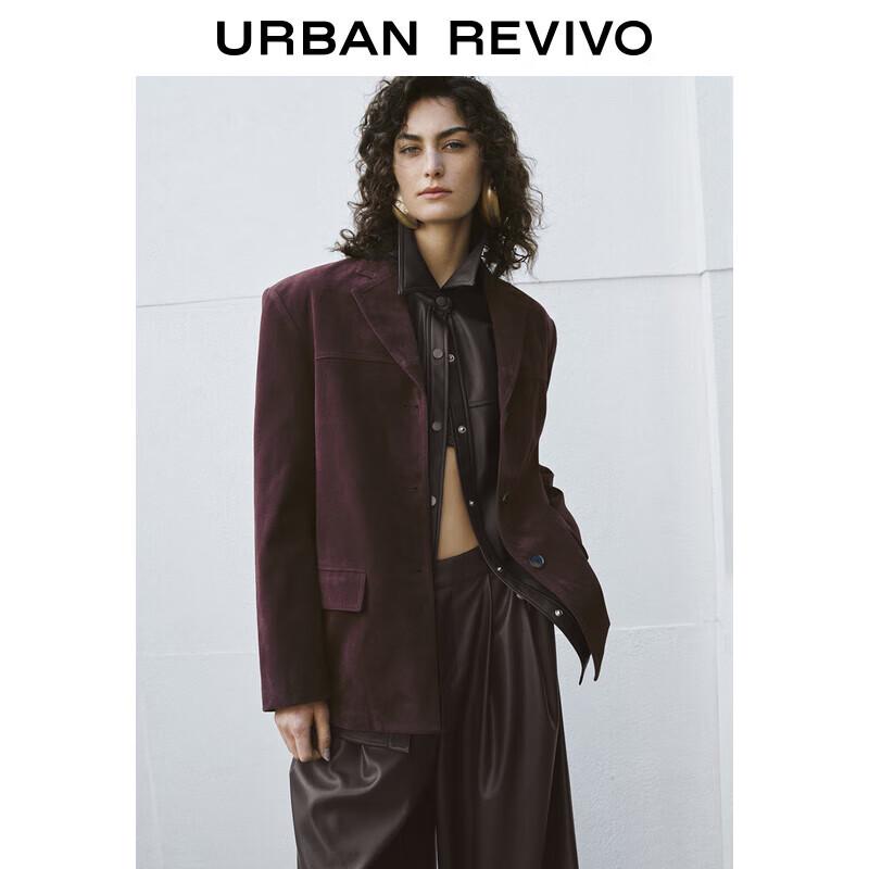 

Женский ретро блейзер UR с лацканами с разрезами для делового стиля L