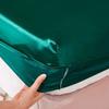 High-End Rayon Satin Fitted Sheet Silky Solid Color Bed Sheet Elastic Band Sheets Smooth Bedsheet Mattress Cover 140x200 160x200