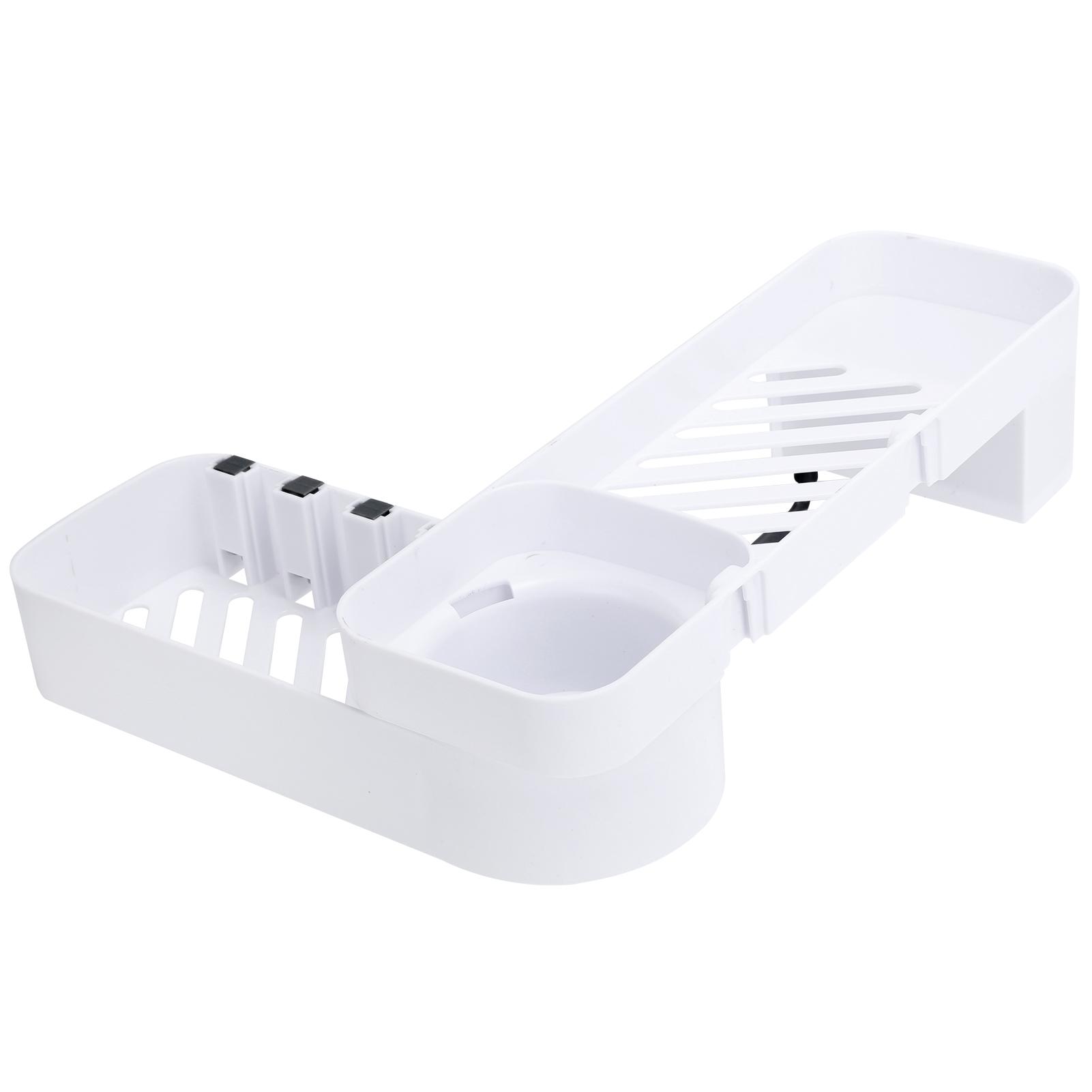 

No Drilling Corner Shower Shelf Wall Mounted Bathroom Storage Rack with Towel Hook(White Black )