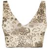 USA Womens/Ladies Pro Leopard Print V Neck Slim Sports Bra