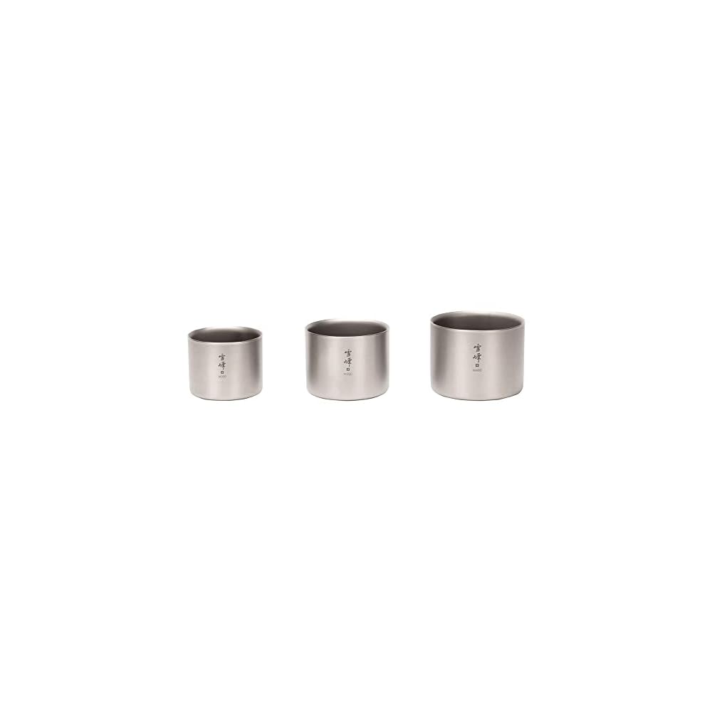 Snow Peak Stacking Mug, Yukimine Series, 200ml, Titanium, Double-Walled, M200 TW-128