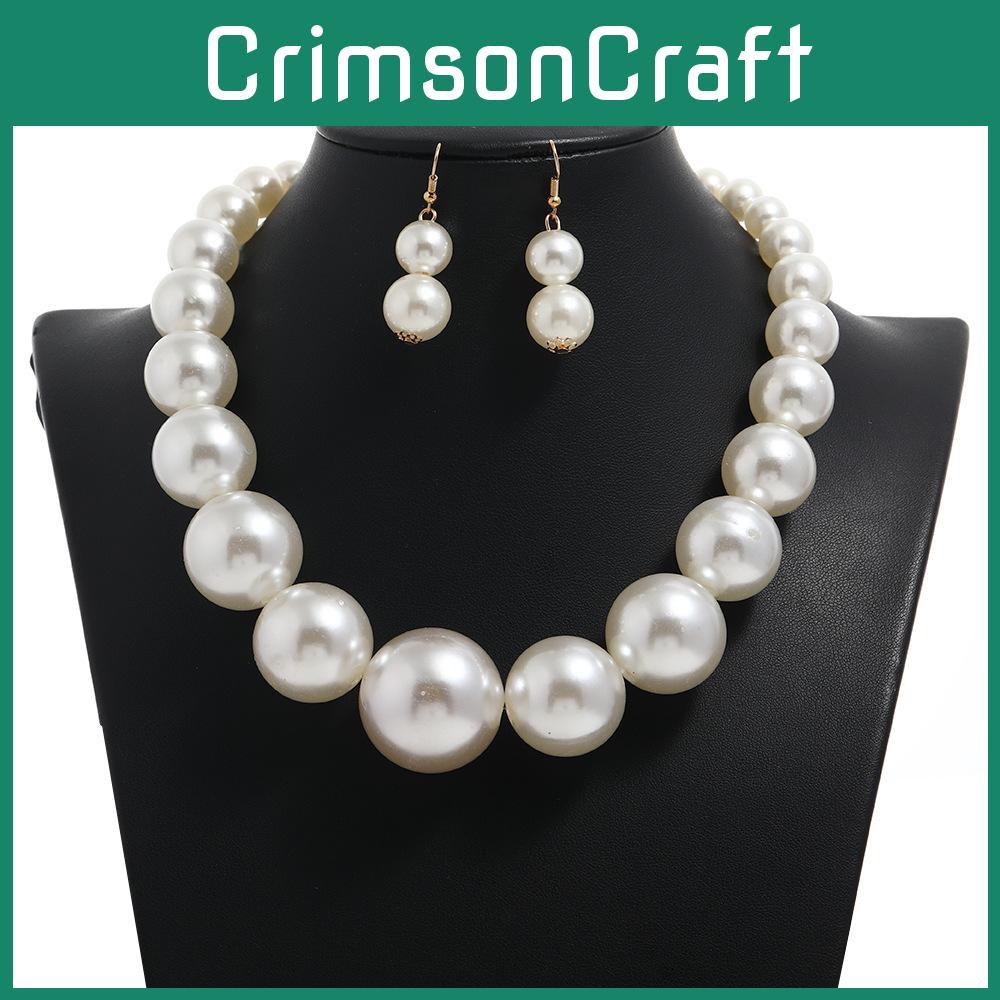 Fashion Pearl Necklace For Women With Multilayer Water Chain Geometric Pendant