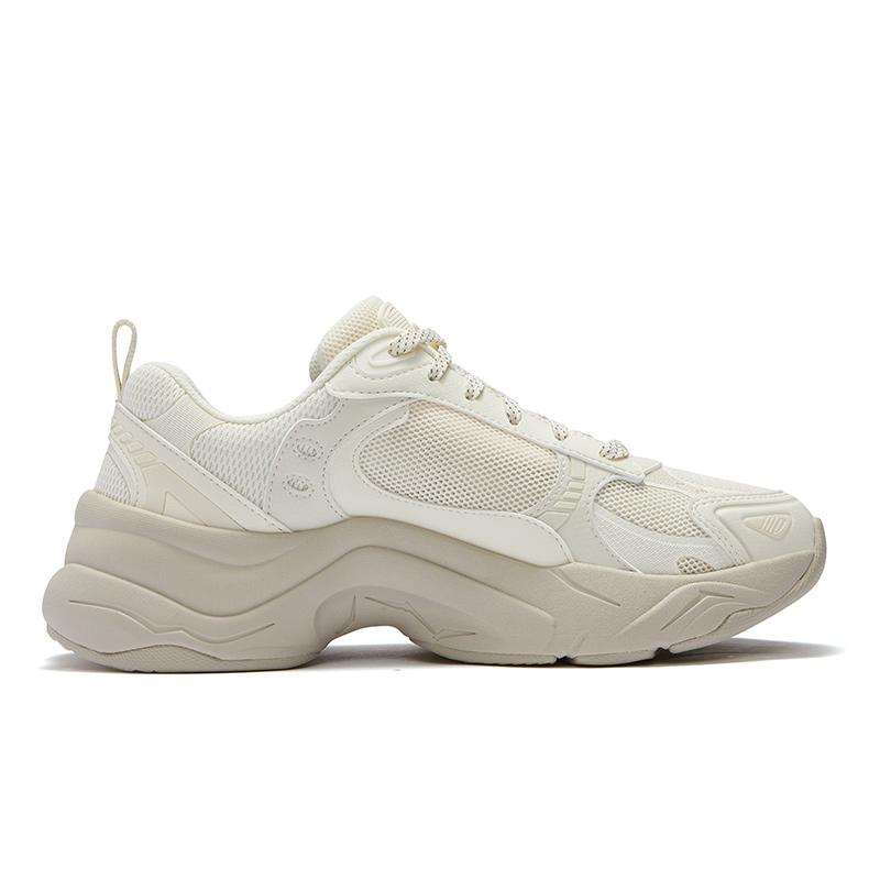 Fila Fusion Unique Versatile Lace-Up Durable Breathable Low-Top Casual Shoes Women Sneaker Off-White T12W431603FAW