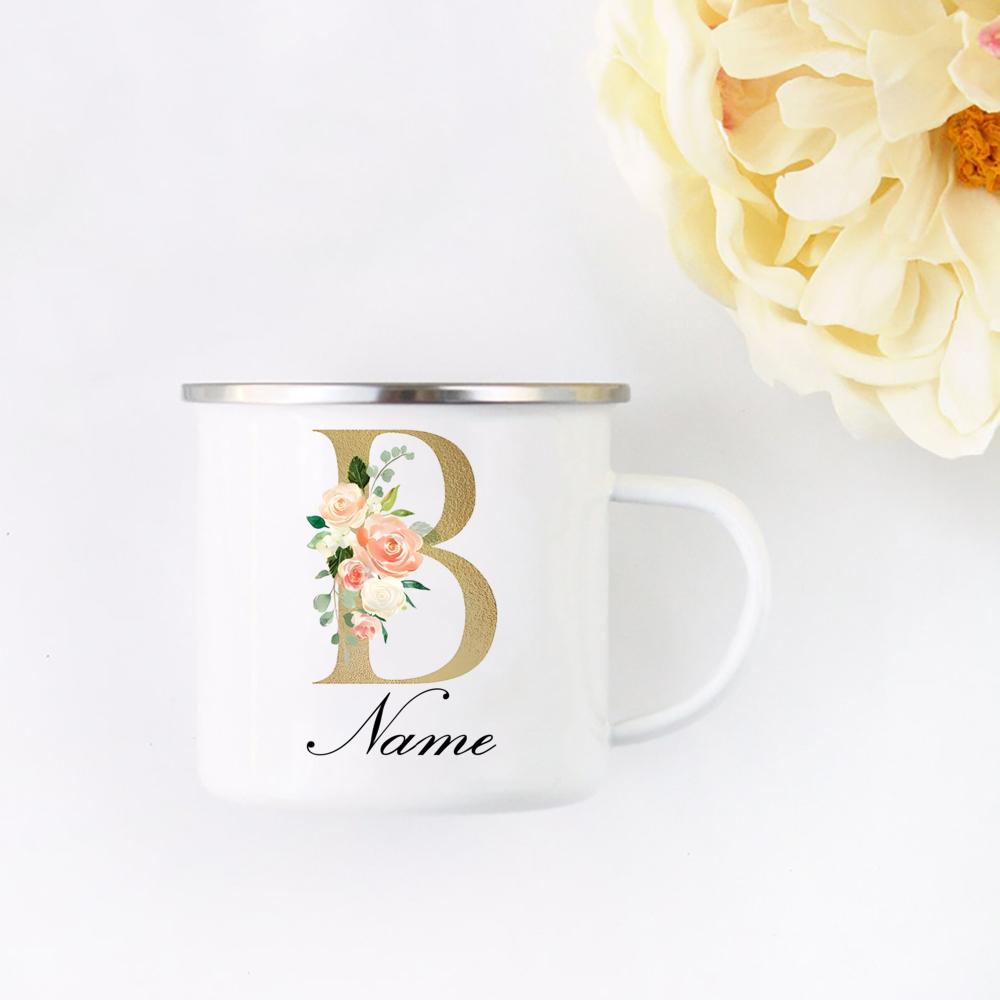 Personalized Name Enamel Mug Wedding Bachelor Party Wine Cup Bridesmaid Bride Valentine's Day Christmas Gifts for Her