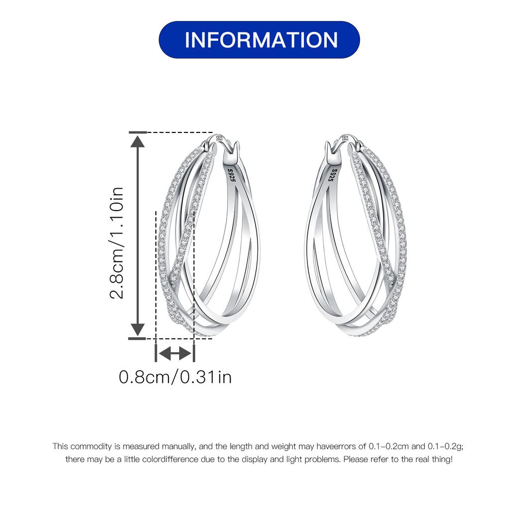 Orstarry S925 Silver Earrings Fashion Curve Weaving Earrings For Women Party Birthday Gift Silver Jewelry