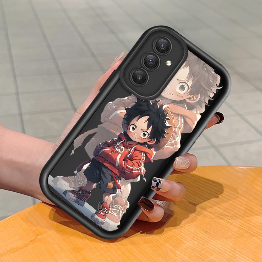 Miękki silikonowy kwadratowy wzór drabiny z kreskówkowym wzorem, pełna osłona aparatu, odporna na wstrząsy obudowa do Huawei Honor Xiaomi Redmi Samsung