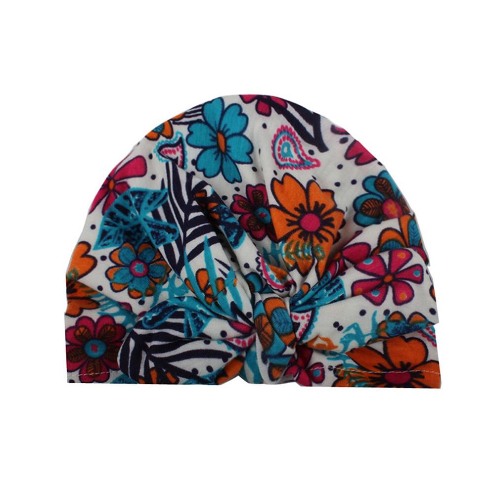 Newborn  Floral Print  Hat Cute Sweet Infant Girl Nursery Cap with Bowknot