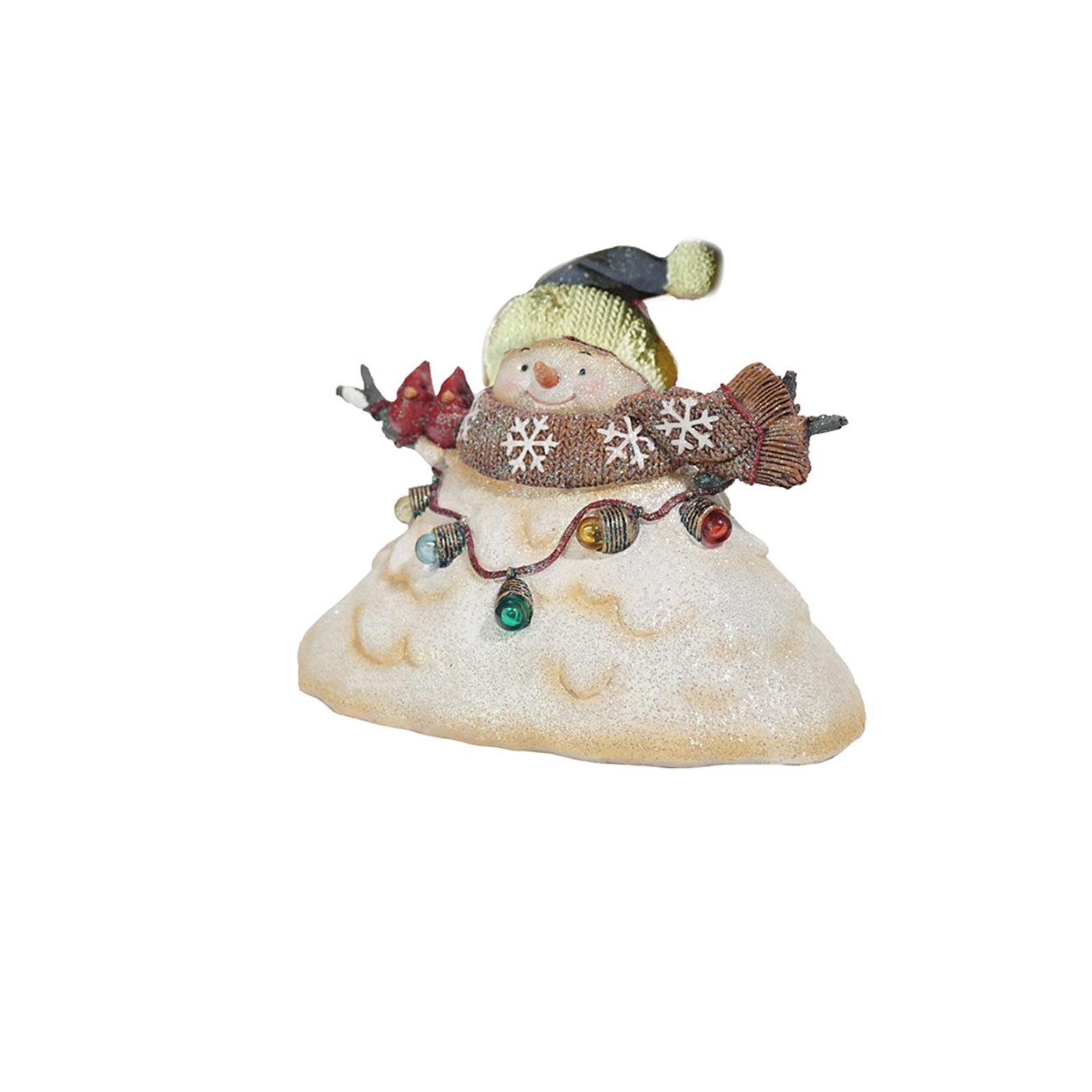 

Светящийся Рождественский Снеговик, Изделия из смолы, Рождественские Украшения для Дома, Гостиной, Настольные. One Size