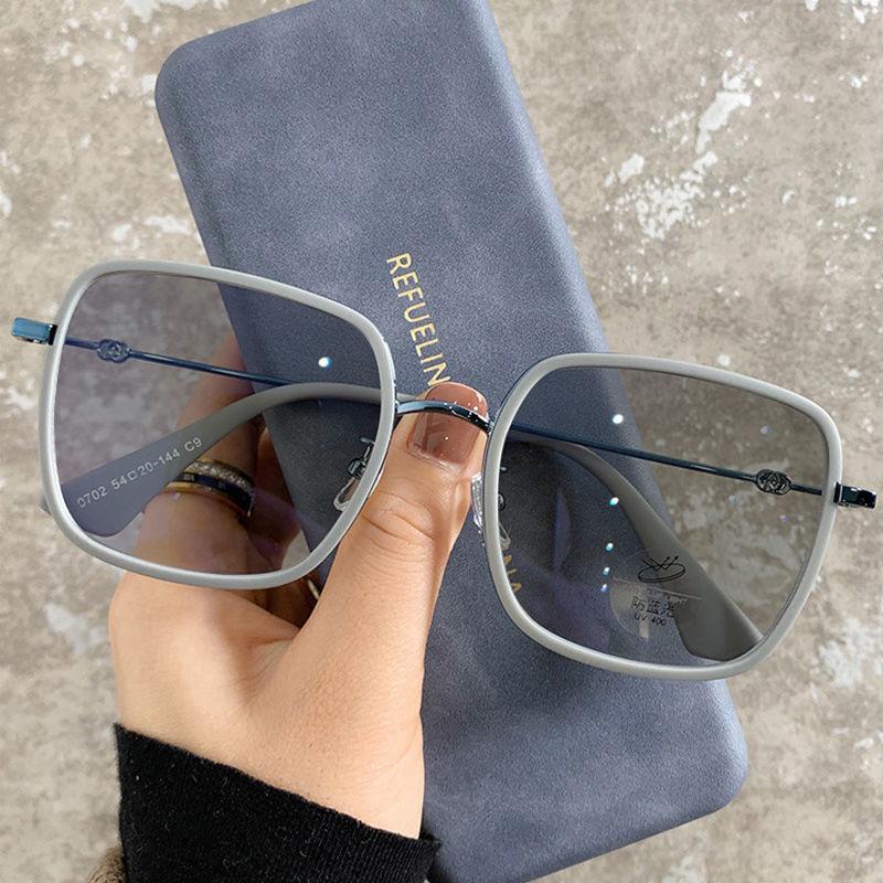 Quadratische photochrome Myopie-Brille Damen Mode Oversized Kurzsichtigkeit Brillen Klassischer Großer Rahmen Brillen 0 bis -600