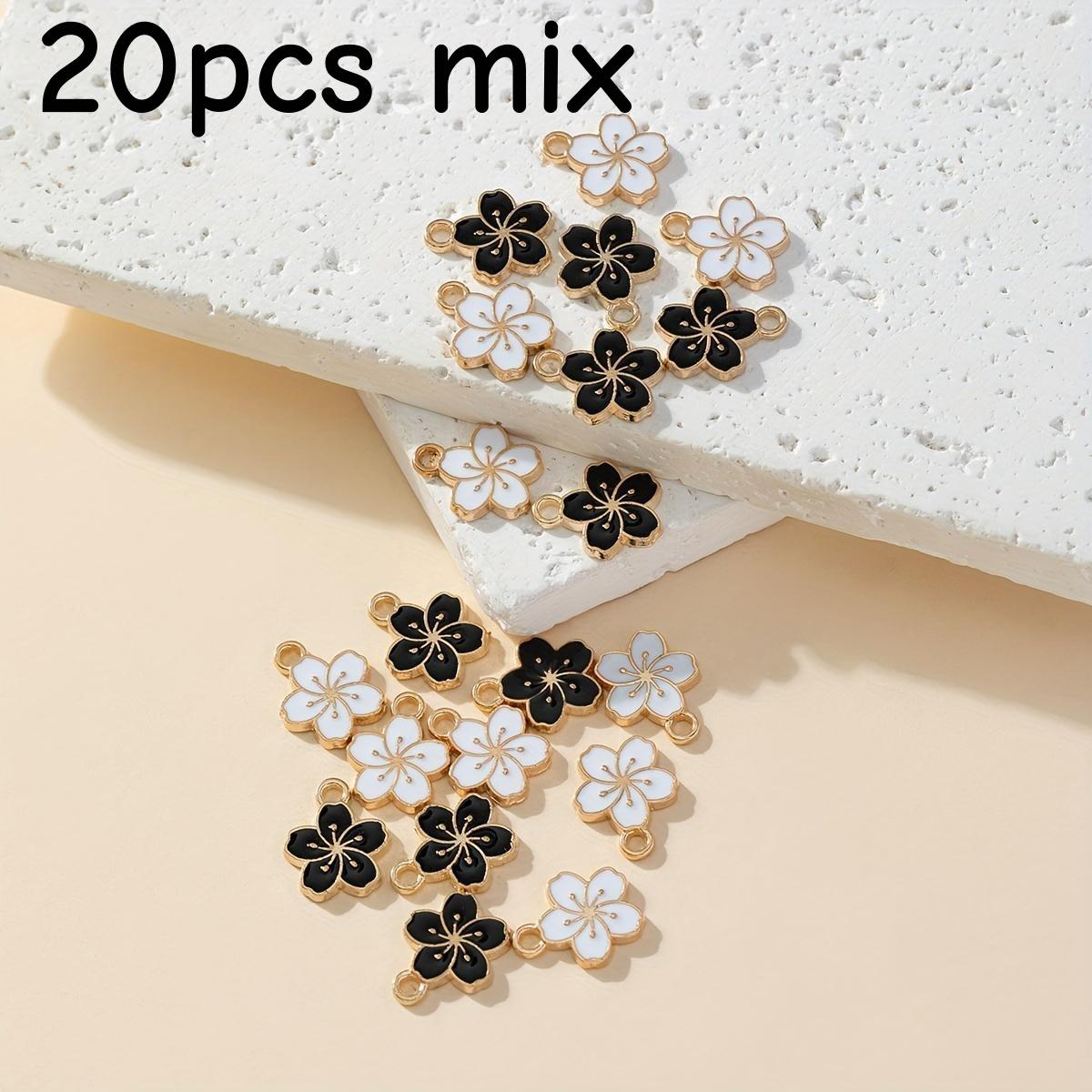 

20 Stylish Mini Flower Alloy Jewelry Pieces for DIY Jewelry - Perfect for Earrings, Bracelets, and Necklaces 20pcs