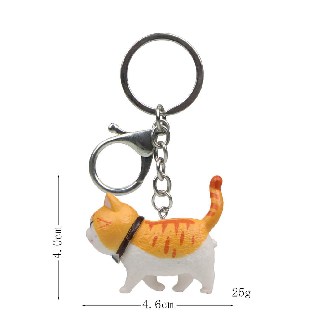 Porte-clés Chat Pvc Charm Animal Mignon Pour Cadeau Et Décoration