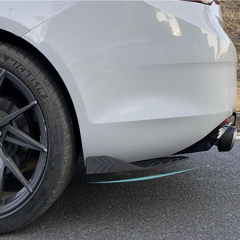 For VW Golf Mk8 MK7 MK7.5 MK6 MK5 GTI GTD GTE R R-LINE 2Pcs Rear Bumper Lip Wrap Angle Diffuser Splitter Canard Spoiler