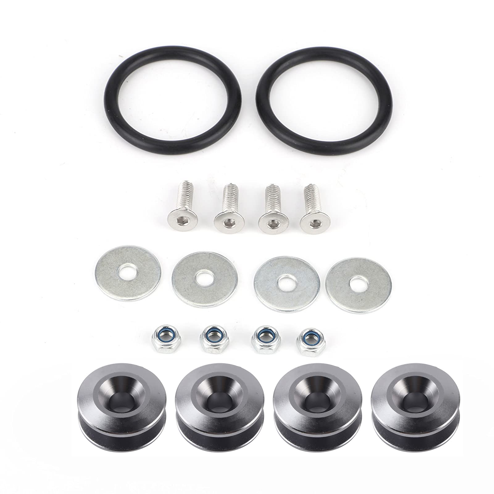 

Автомобильное быстросъемное крыло 9 цветов 4 штуки Шайба бампера Алюминиевый сплав Автомобильное быстросъемное крыло