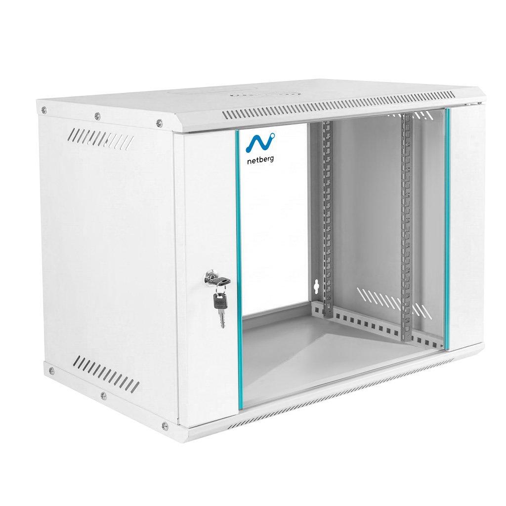Netberg Basic 19" 9U 463X600X400 Wall-Mounted Rack Cabinet, Gray N