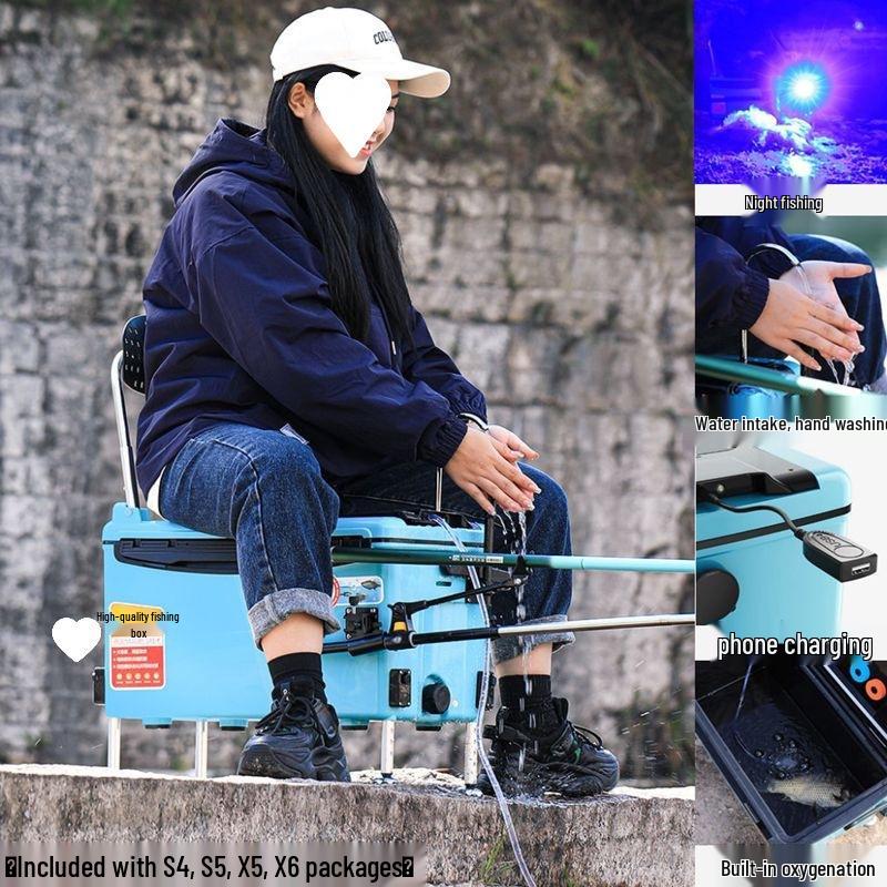 2026 Multi-functional Fishing Box with Four-legged Liftable Table and Seat