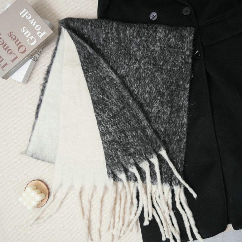 New Maillard imitation cashmere plaid scarf women's winter high-end versatile shawl thickened warm scarf