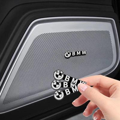 2/4 Stück 3D Aluminium Auto Audio Lautsprecher Dekorieren Badge Aufkleber Für E36 E46 E90 E60 E39 F30 F10 F20 X5 E70 E53 G30 E91