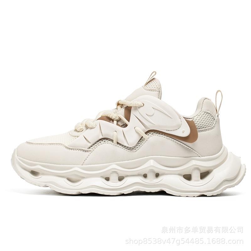 New Men's Thick-soled Heightening Dad Shoes Trendy Brand Leather Sports Shoes Live Air Cushion Outdoor Running Casual Men's Shoes