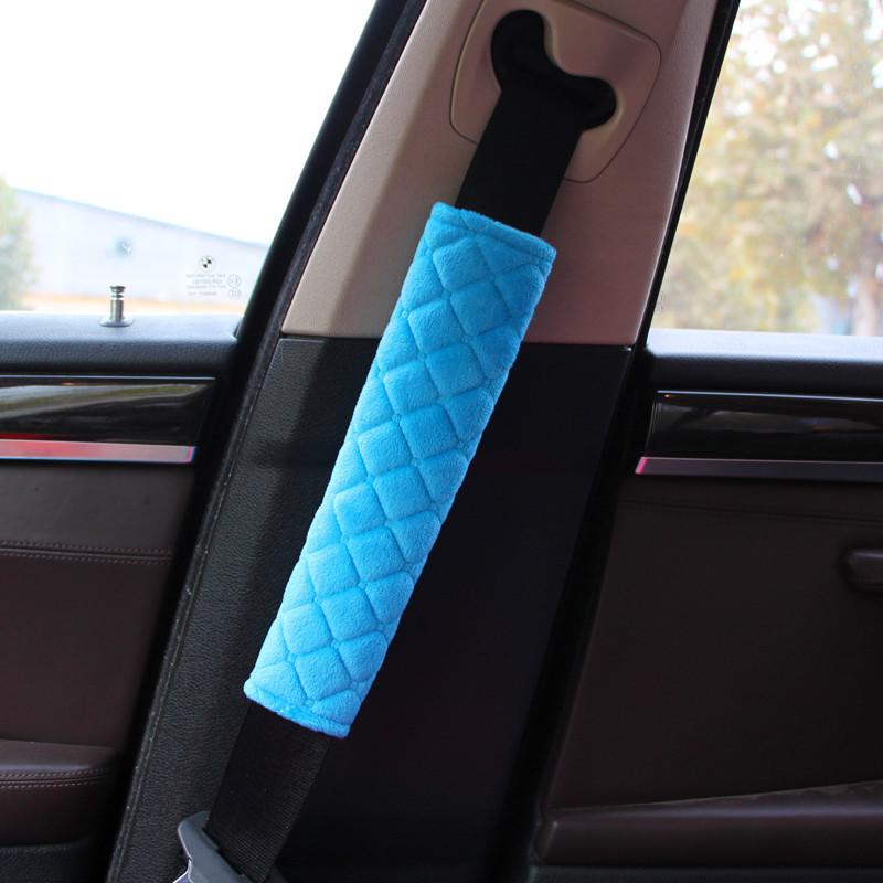 

Car seat belt cushion cover, seat belt shoulder strap protection cover, plush car shoulder protection cover синій
