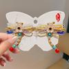 Mid-Autumn Hanfu Fairy Hair Clip - Women's & Children's Ancient Style Floral Tassel, Sweet Accessory for Girls