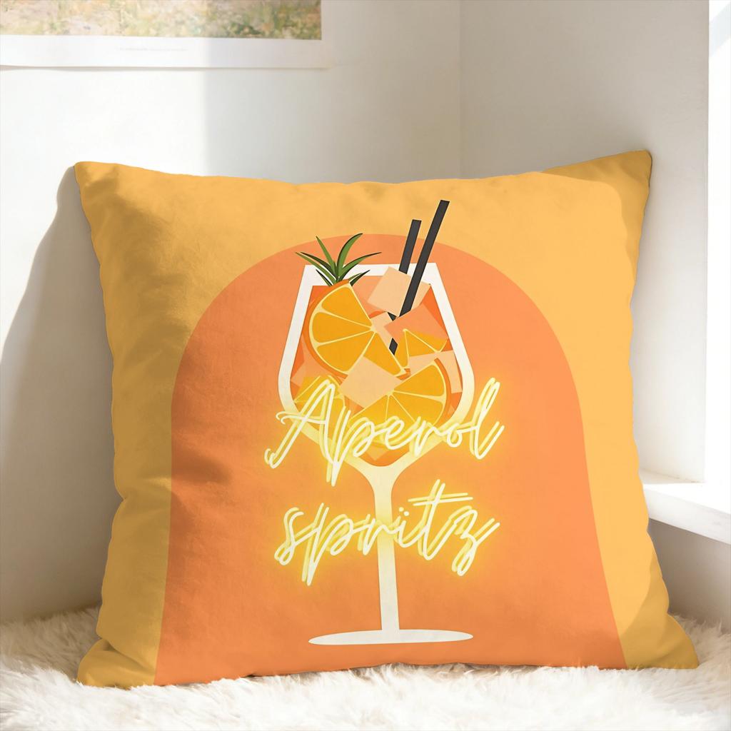 Federa Aperols Spritz Federa Comoda per Divano Camera da Letto Decorazione Casa Federe Moderne