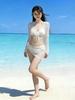 2026 Elegant Women's Long Sleeve Knit Bikini Set: Push-Up Swimwear for Vacation