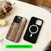 Natural Wood Phone Case For iPhone17,16,15,14,13,12,11 Plus,Pro Magnetic with Magsafe Wireless Charging