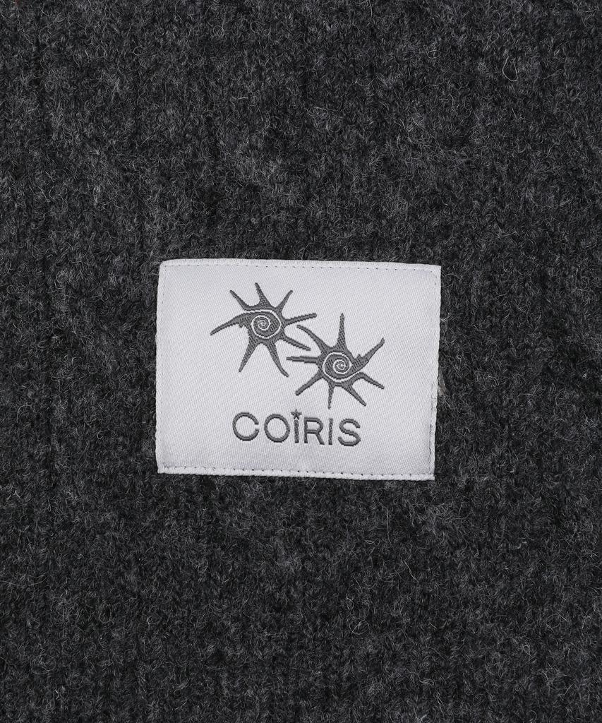 Koiliseu Celine Small Logo Short Sleeve Cable Knit (2 Colors)