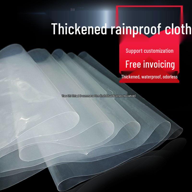 Thickened Waterproof Transparent Tarpaulin for Outdoor Rain and Sun Protection