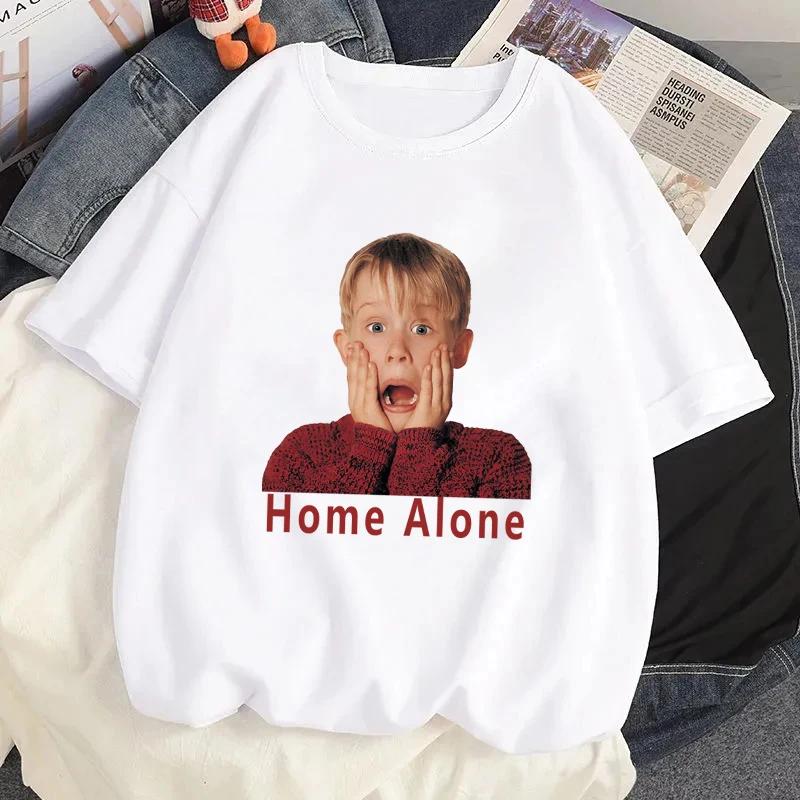 Maglietta Grafica Home Alone con Stampa di Kevin Maglietta High Street Harajuku Top Vintage Estivi Unisex Maglietta Casual Top