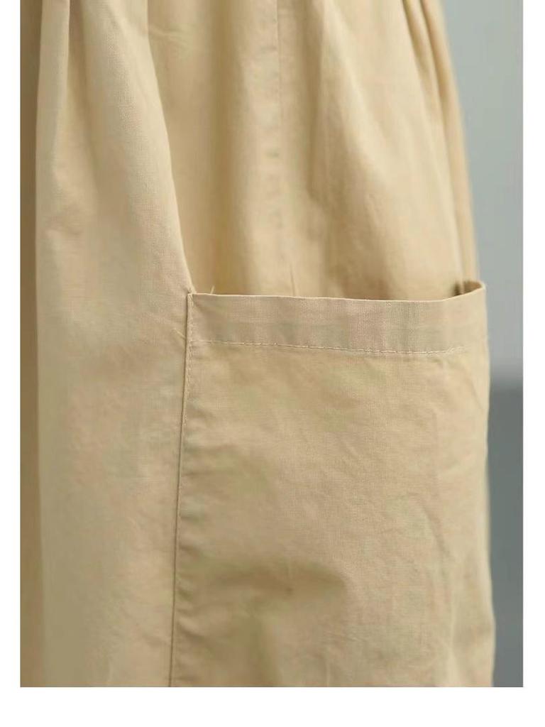 Pure Cotton Women's Slim Harem Pants - 2024 Summer High Waist Bloomers with Loose Cuffs and Plus Sizes