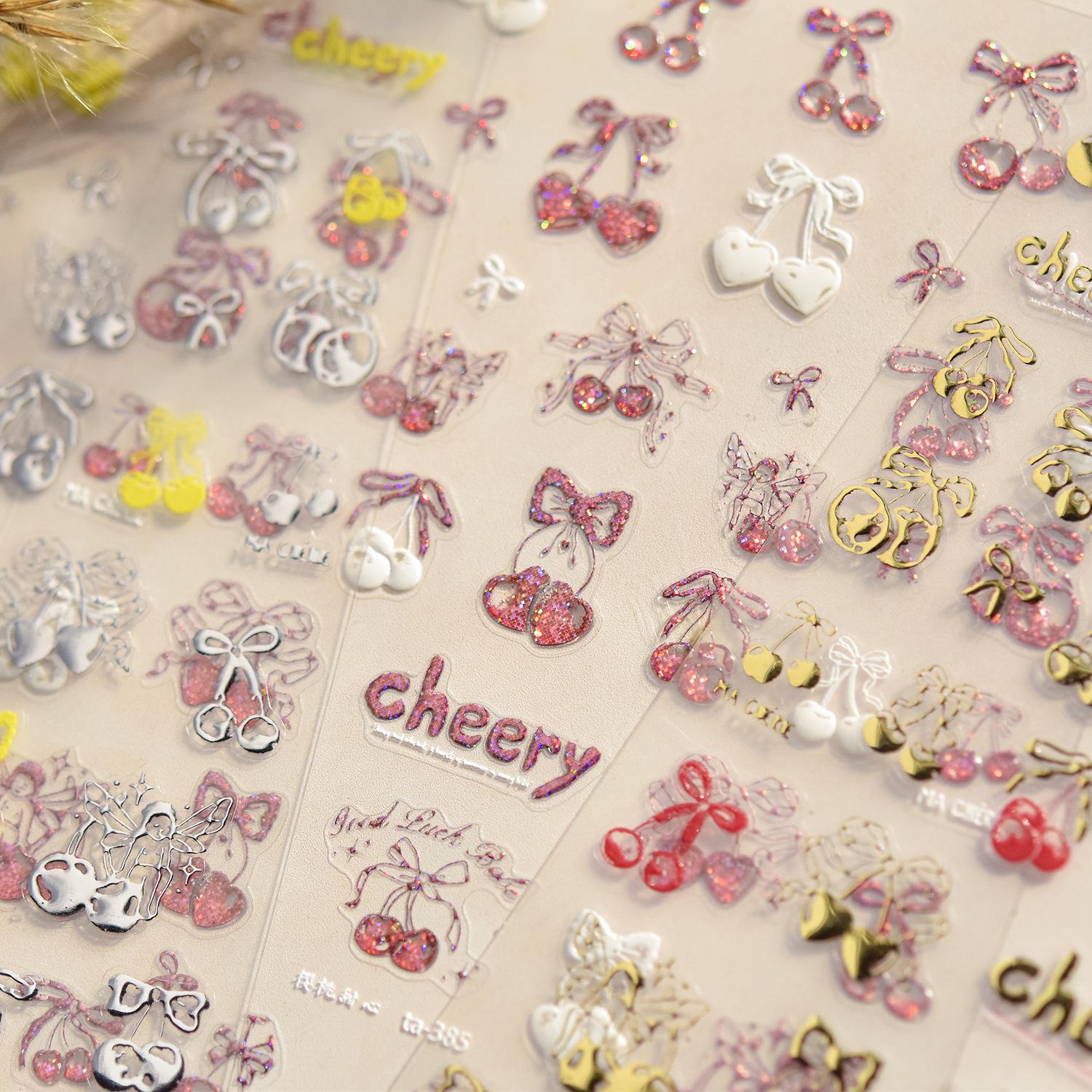 

Tomoni x Tata Cherry Sweetie Nail Stickers Collection