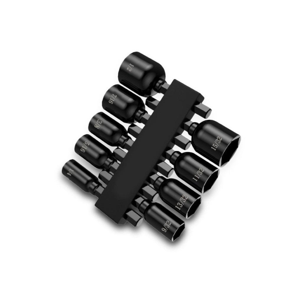 Metric/Inch Magnetic Hex Socket Sleeve High-carbon Steel Socket  Mechanical Maintenance