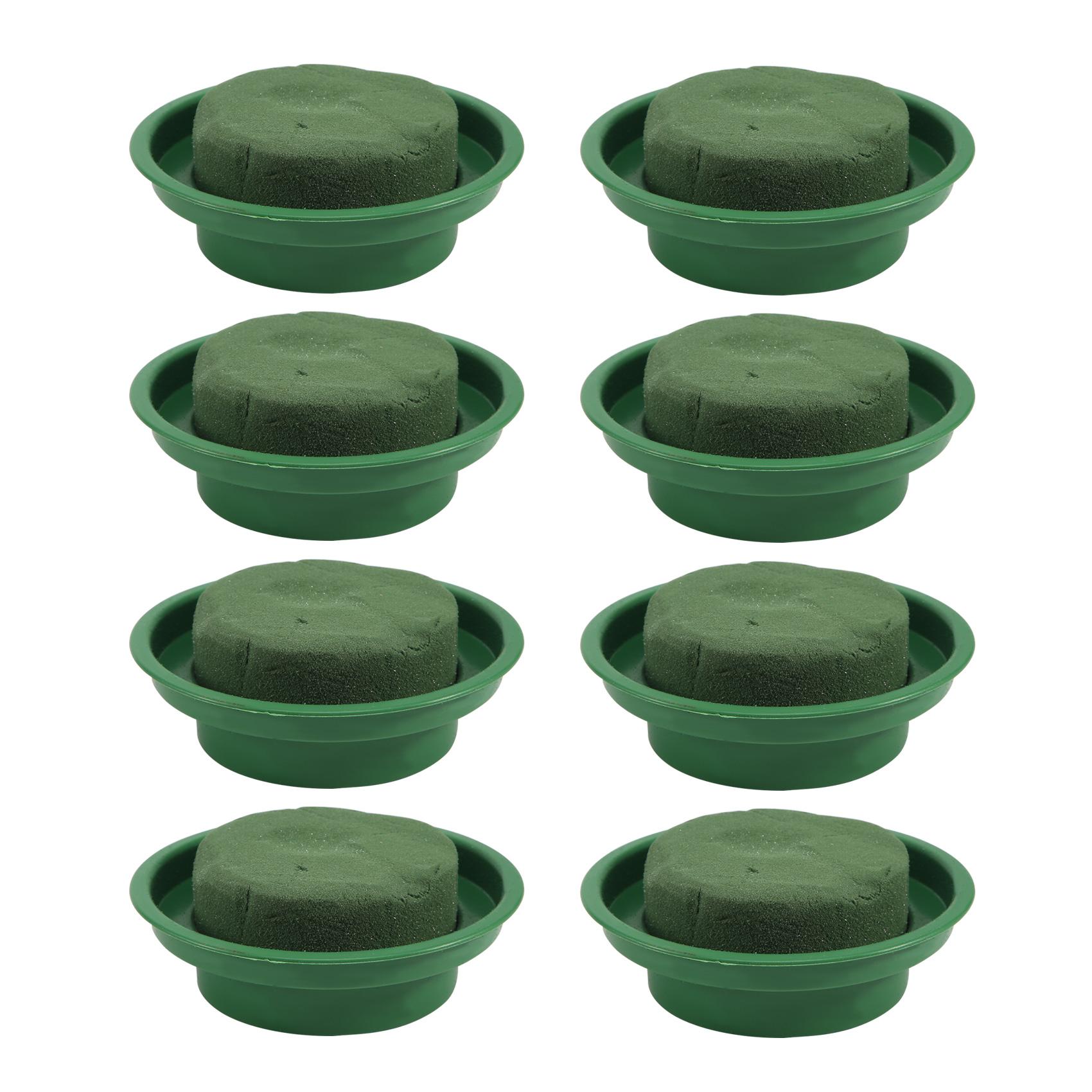 

A25F-8PCS Wedding Aisle DIY Craft Flower Arrangement Absorb Water Home Garden Green Floral Foam Keep Fresh Brick Block Round зелёный