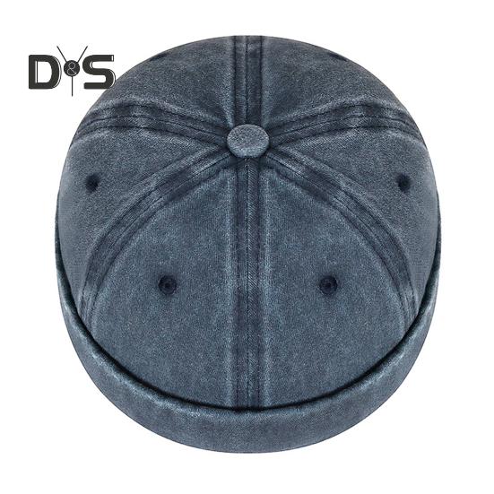 Pălării fără boruri Dome pentru femei, bărbați, muncitor, șapcă cu craniu de marinar, manșetă rulată, pălărie retro denim docker pentru drumeții, ieșiri de călătorie