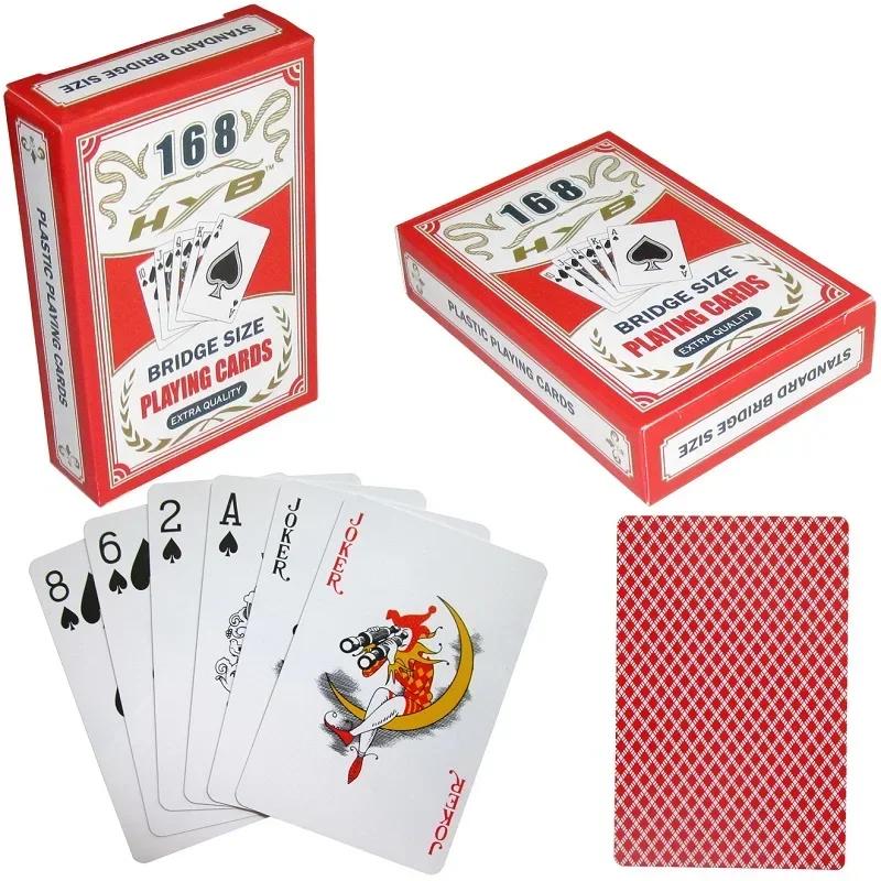 Bridge Size Playing Cards NO.168 Plastic Playing Cards Game Set Waterproof Frosting Poker Card Board Bridge Poker Card