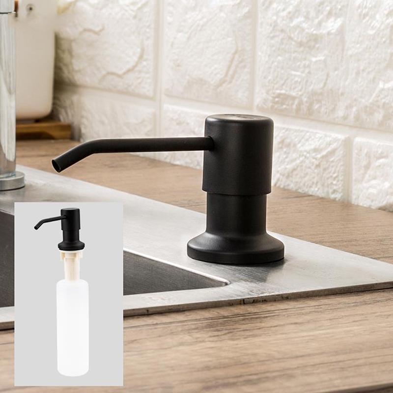 Black For Kitchen Sink Soap Dispenser Bathroom Manually Press Soap Dispenser