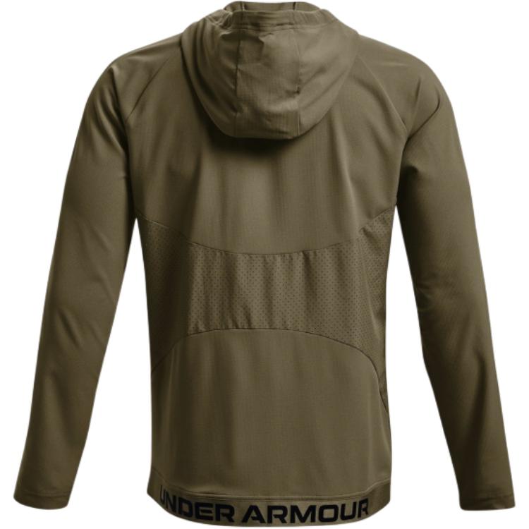 Under Armour Solid Color Logo Sports Casual Hooded Jacket Men Jacket Green 1370499-361