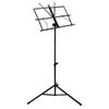 Folding Sheet Music Stand Black Space Saving Adjustable Height Stable Music Score Stand for Performance