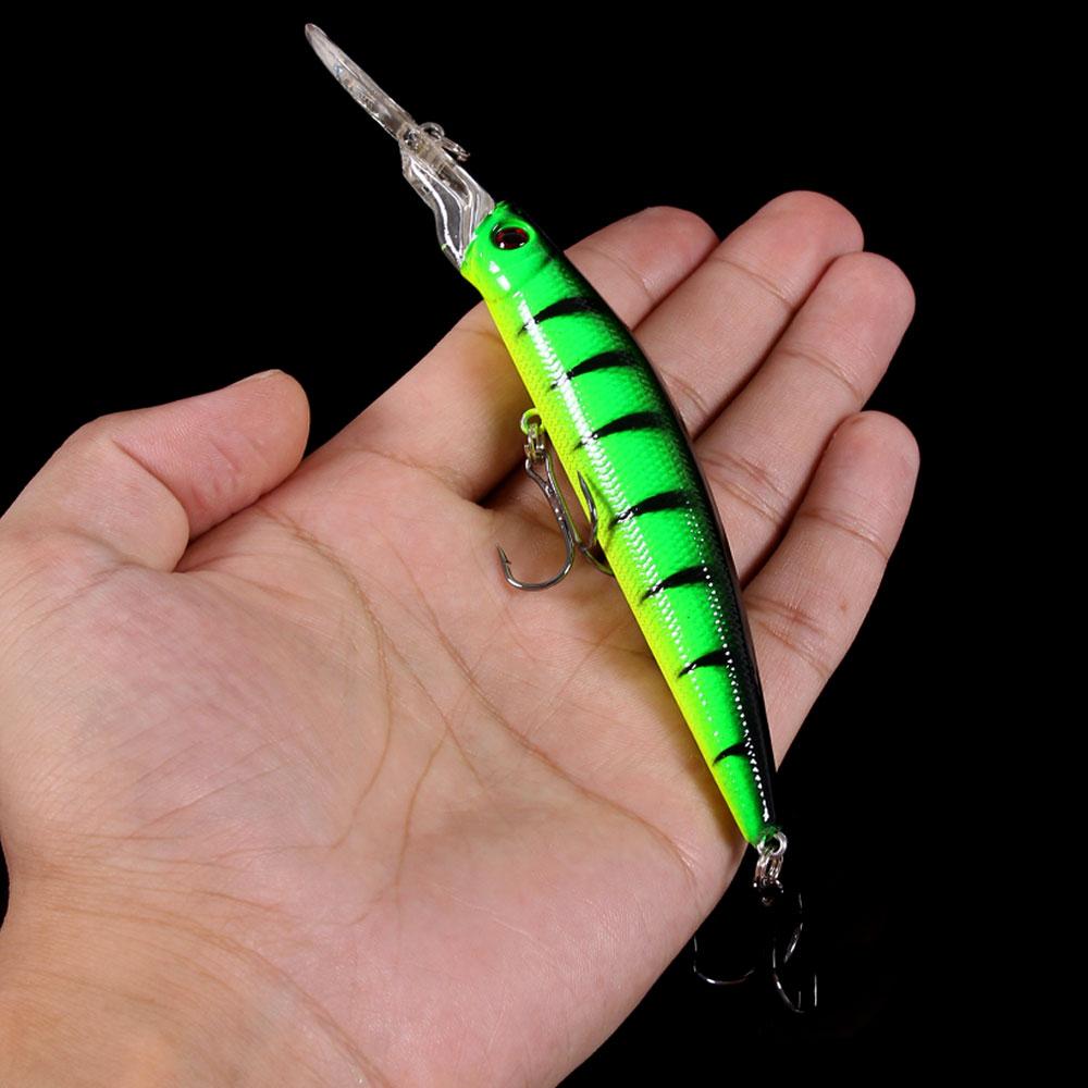 HENGJIA 1 tk Minnow kalastuslant Elutruu haugi landi vobler kõva sööt 3D Eyes kalastustarvetega