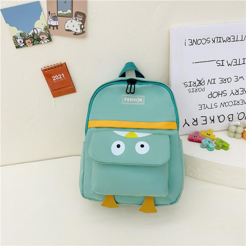 Mochila Infantil Adorável de Pato de Desenho Animado Bolsa de Lona Respirável de Grande Capacidade