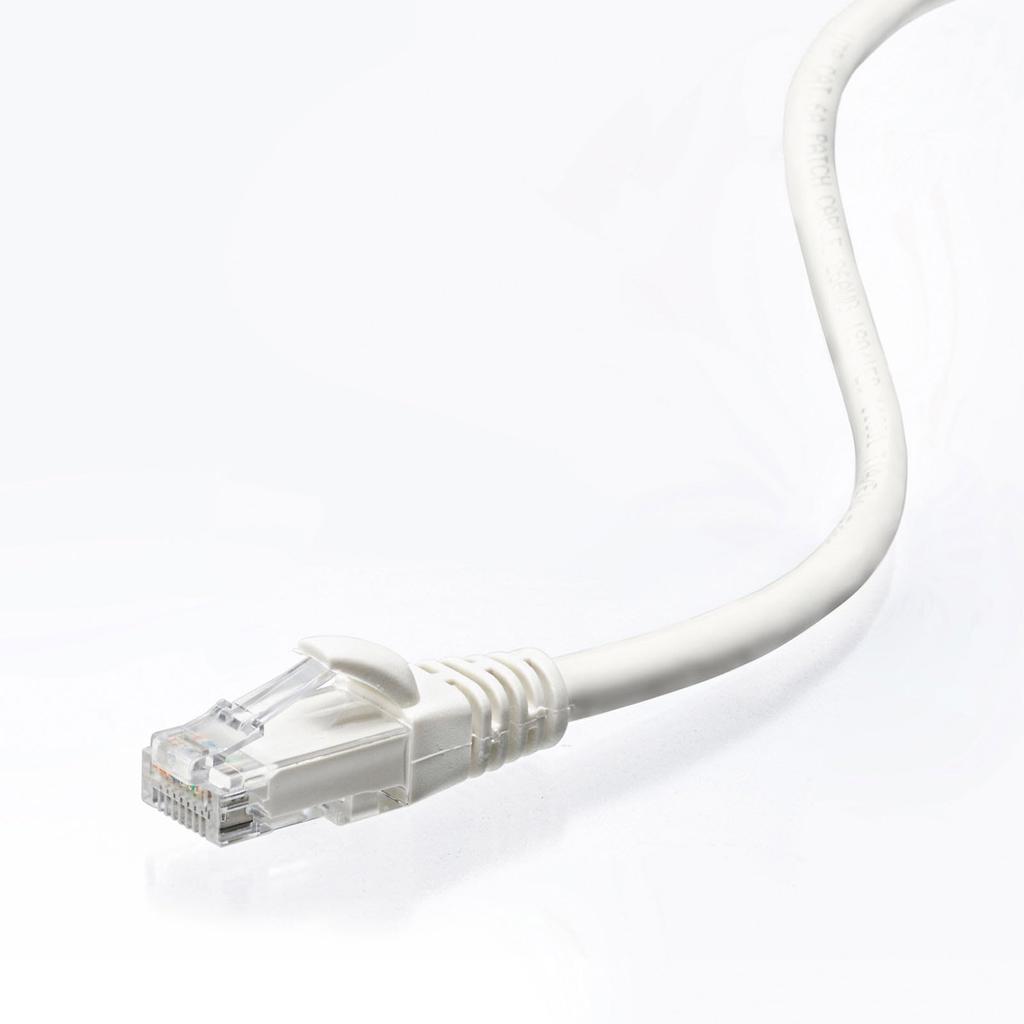 SANWA SUPPLY Category 6A Stranded LAN Cable (White, 10m) KB-T6AY-10W