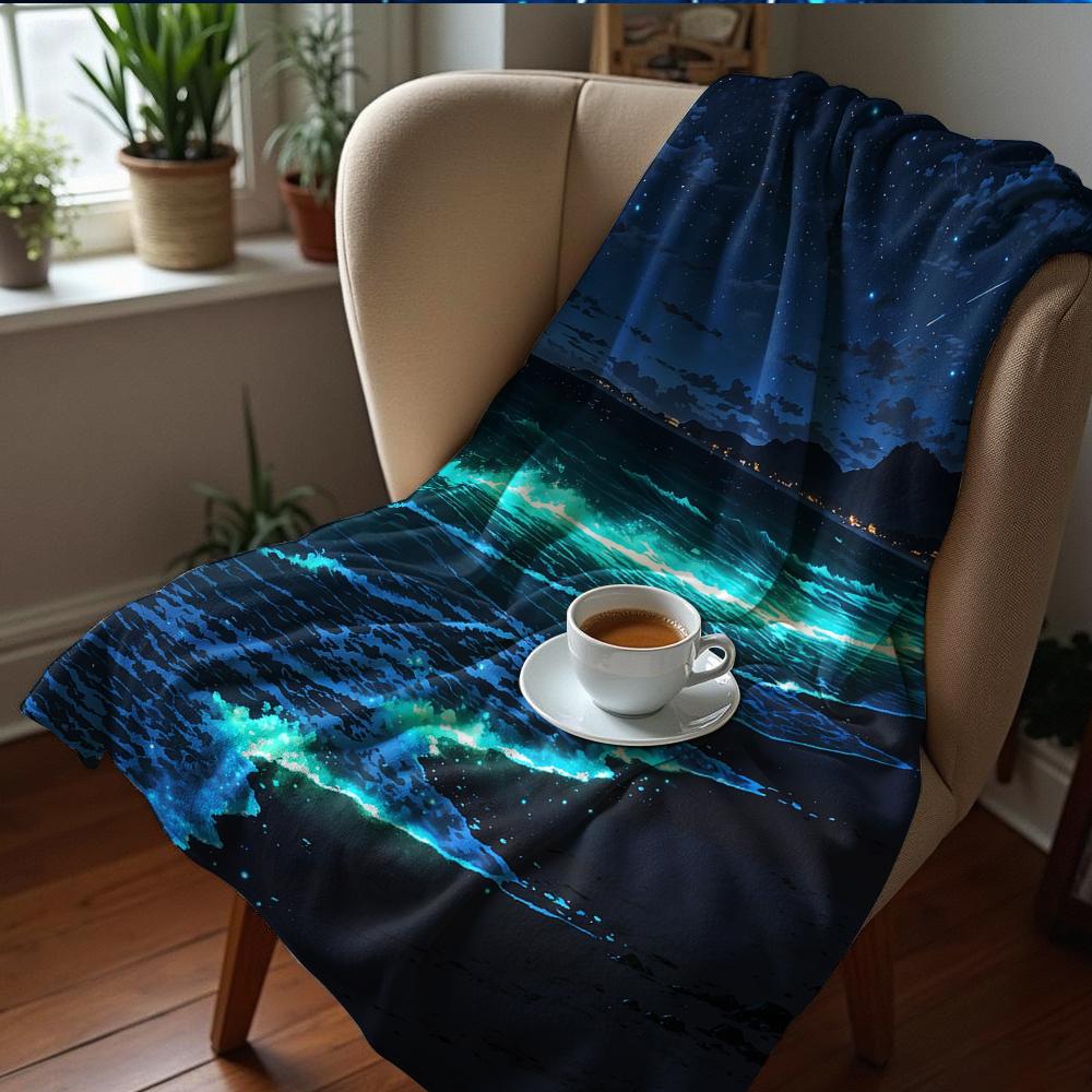 Big Yellow Star Graphic Anime Cartoon Flannel Blanket Soft Warm Throw for Bedroom Sofa Car Kids Holiday Gift