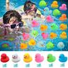 JIMIGUGU Duck Bath Toys, Set of 30, Colorful, Floating, Sound-Making Duck Toys for Pool, Bath, Decoration, Festival, or As a Prize