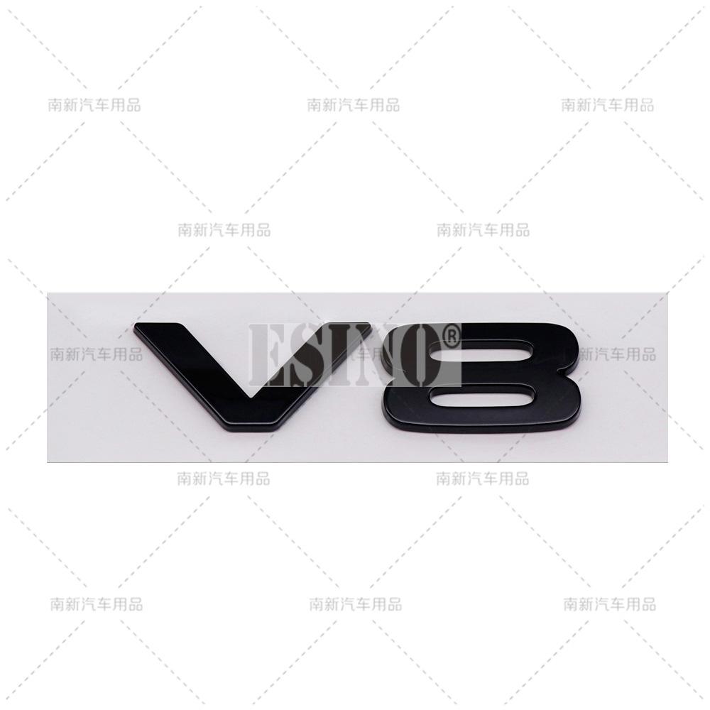 Car Styling 3D V8 ABS Adhesive Emblem Trunk Badge Fender Sticker Body for Defender 90 110 5.0T V8 Octa Black