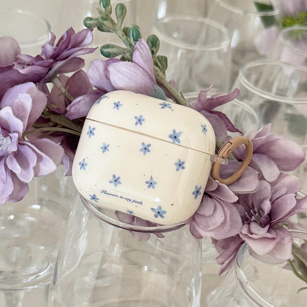 Spring Fresh Blue Flower Soft Case for Apple AirPods 4 Protection Cover for AirPods Pro 2 3nd Generation Earphone Cases