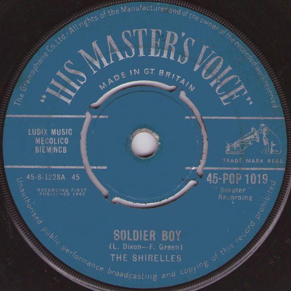 

7inch Record SHIRELLES - Soldier Boy 45POP1019 His Master s Vo 1962 UK Rock Used