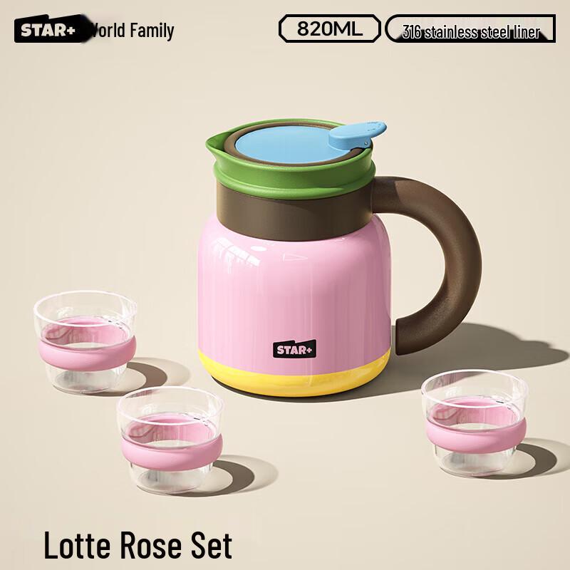 Vintage Tea Infuser Thermos Bottle 820ml