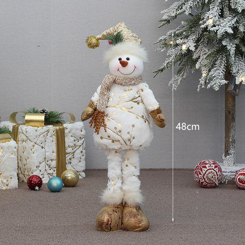 Jul Snögubbe Ornament - 48cm/75cm Tryckt Tygkonst